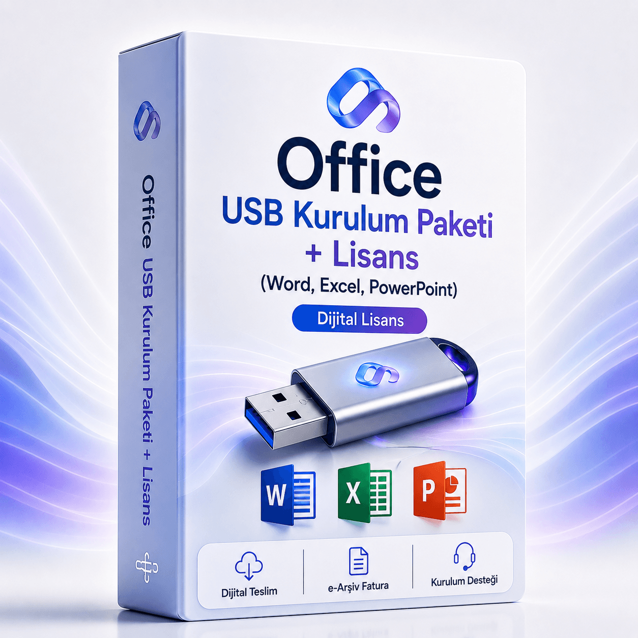 Office USB Kurulum Paketi + Lisans (Word, Excel, PowerPoint)