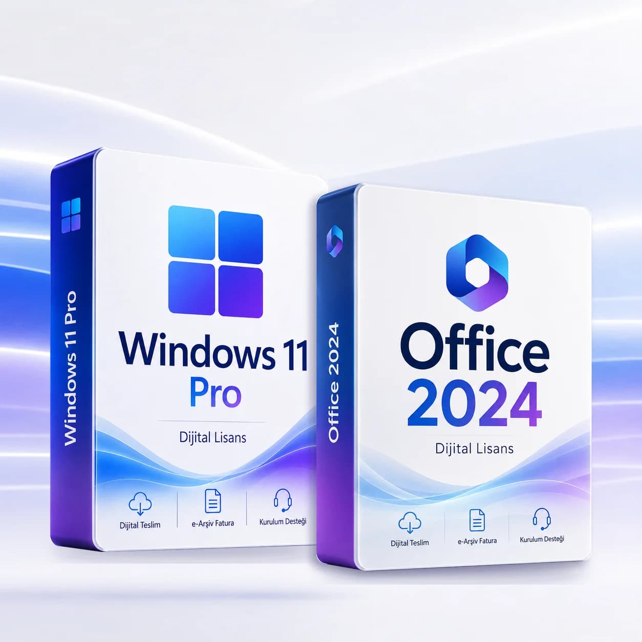 Windows 11 Pro ve Office 2024 Pro Plus dijital lisans görseli